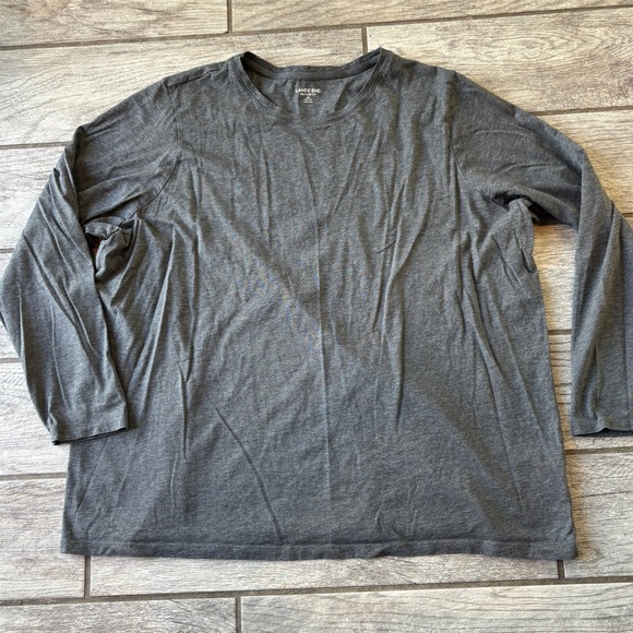 Lands' End T Shirt Womens 2X Gray Long Sleeve Relaxed Fit Supima Cotton Tee - Picture 1 of 7